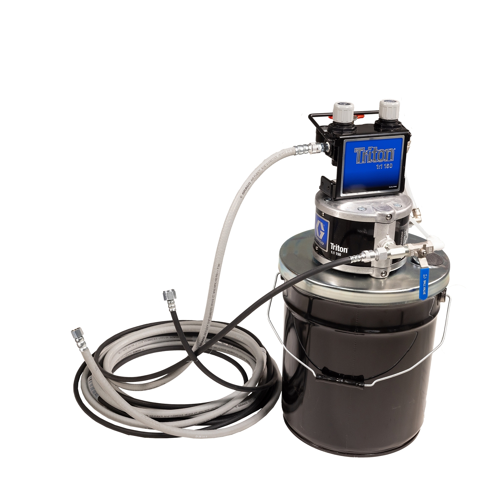 Triton Alum Spray Package, Wall, Air & Fluid Hoses, Stellair Conventional  Gun .055 in (1.4 mm) Nozzle for Metal Applications